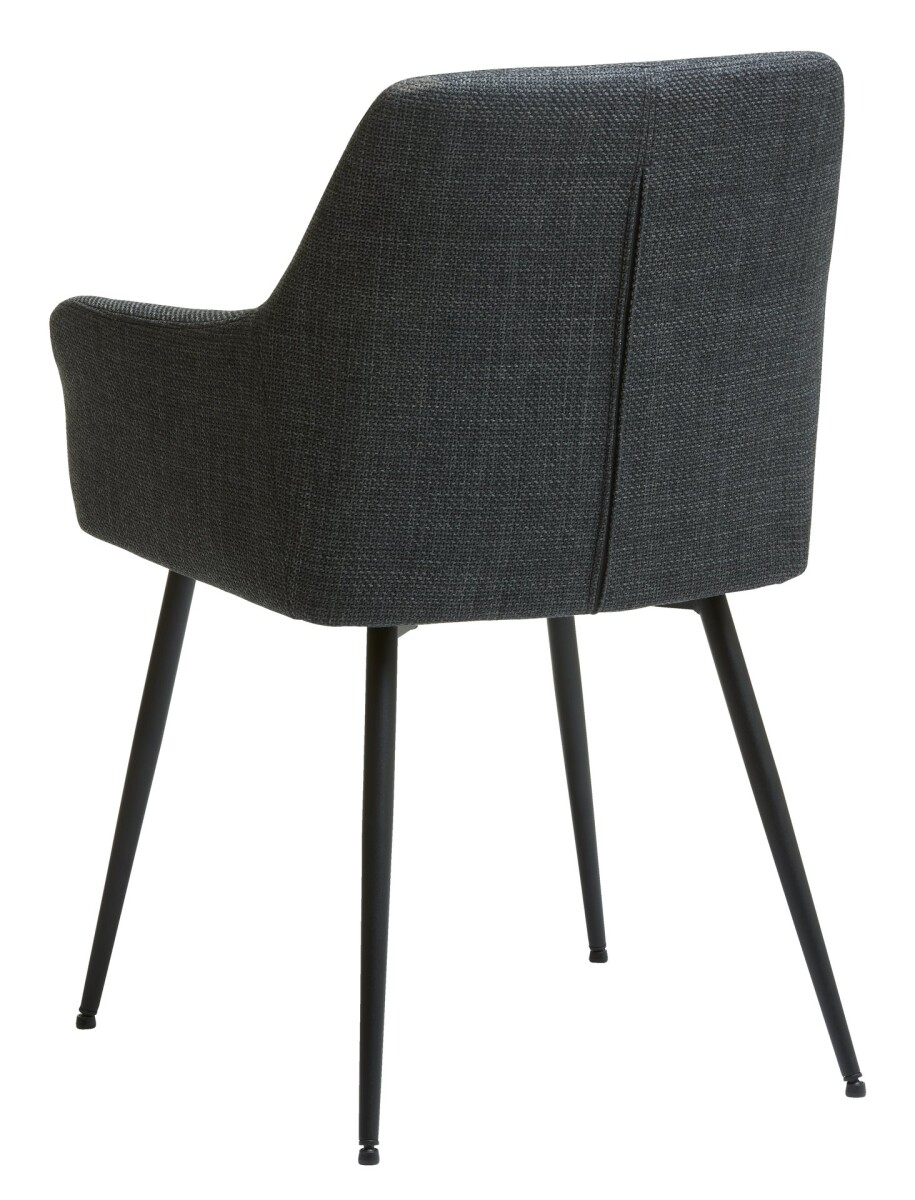 Silla de comedor PURHUS tela negro/negro 