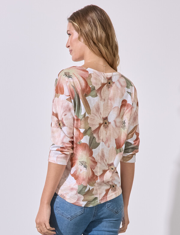 Blusa Tejida Print TOSTADO/MULTI