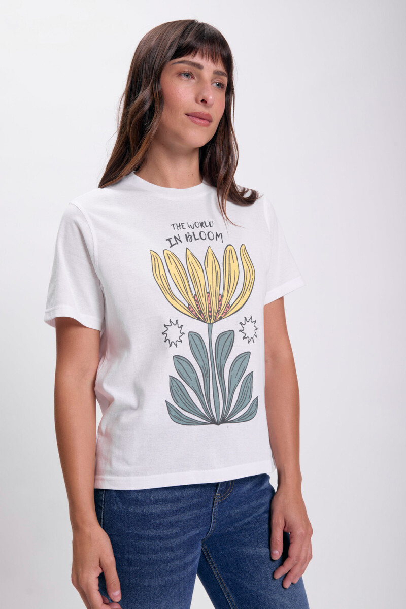 Remera estampa Blanca