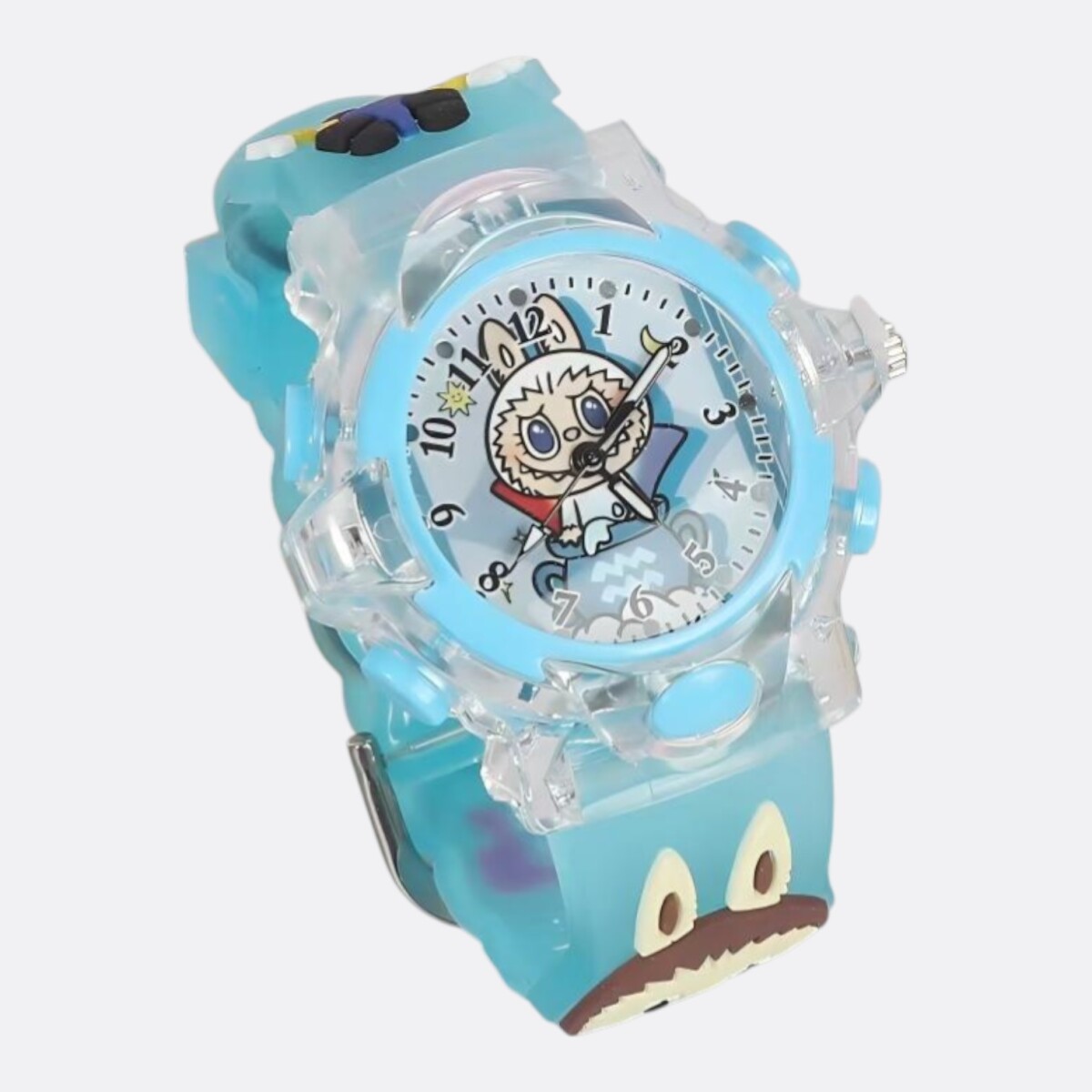 Reloj De Pulsera Infantil Labubu Colores - Celeste 