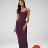 Vestido Strappy Seamless Maxi Dress Mujer Oxblood