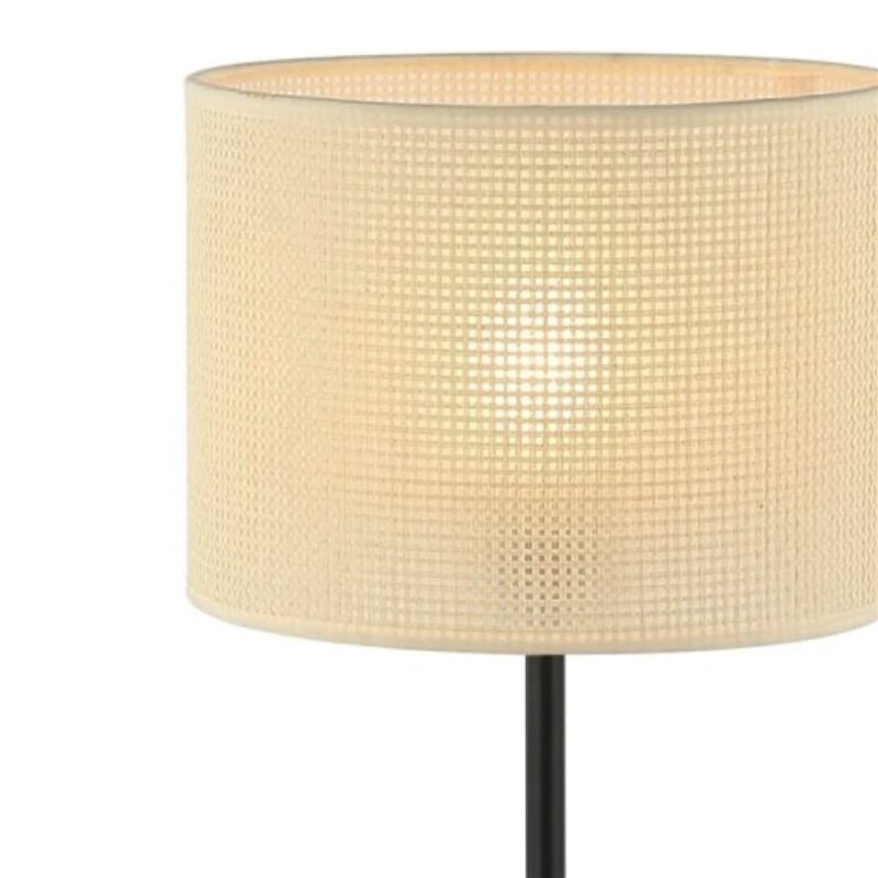 LAMPARA DE MESA D25x45CM TEJIDO/METAL BEIGE/NEGRO LAMPARA DE MESA D25x45CM TEJIDO/METAL BEIGE/NEGRO