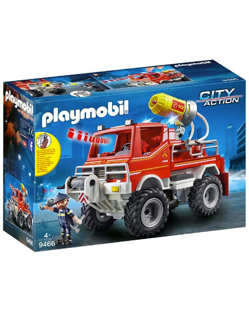 Playmobil City Action camión de bomberos todoterreno con luz y sonido 
