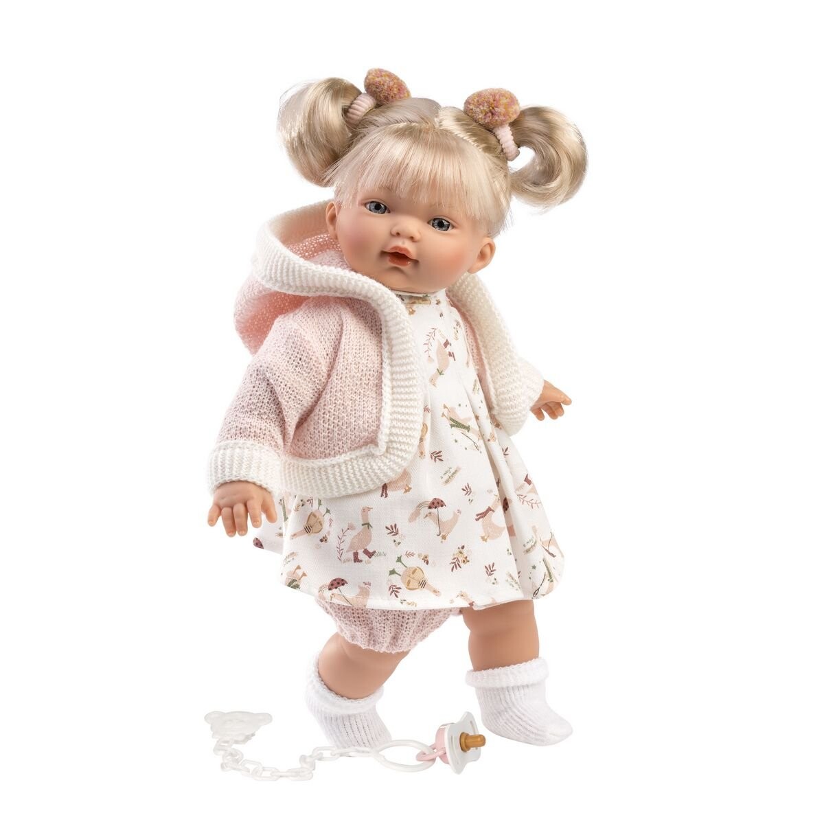 Muñeca con chupete que llora discount