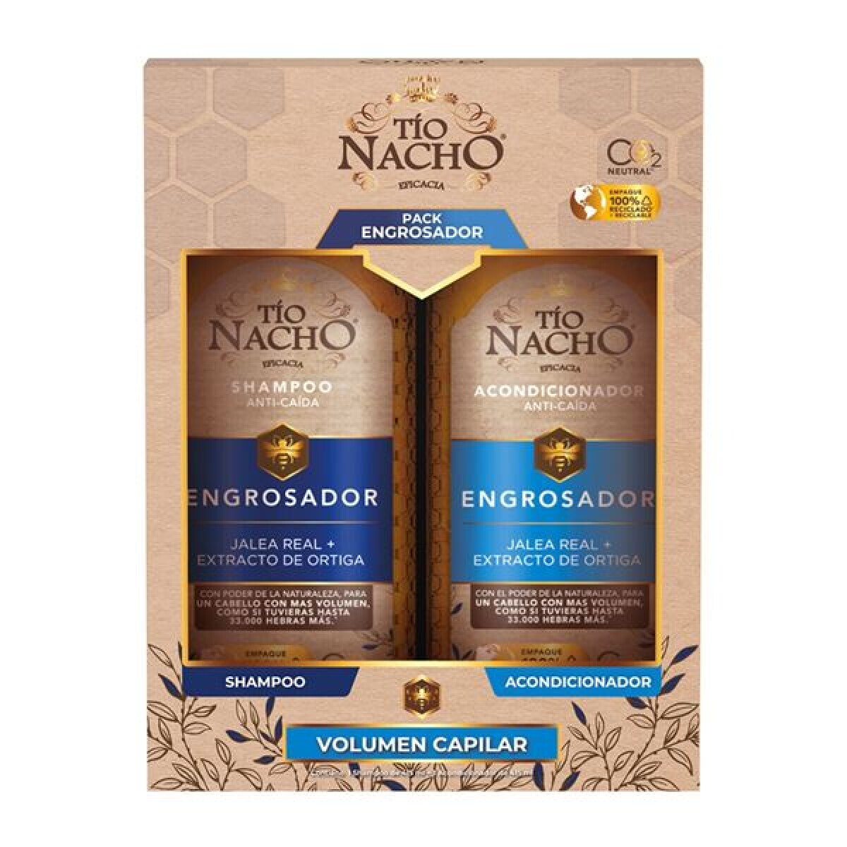 Shampoo Engrosador Tio Nacho 415 ml + Acondicionador 