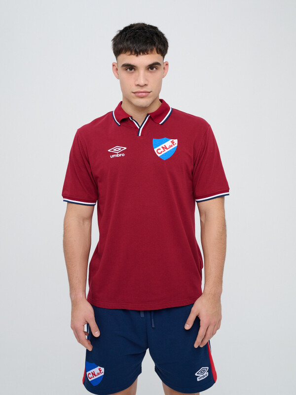 REMERA POLO CORE Nacional Hombre Beige, ordeaux