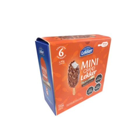 Mini Paletas de Chocolate con con Almendras X6 Unidades Lekker Mini Paletas de Chocolate con con Almendras X6 Unidades Lekker
