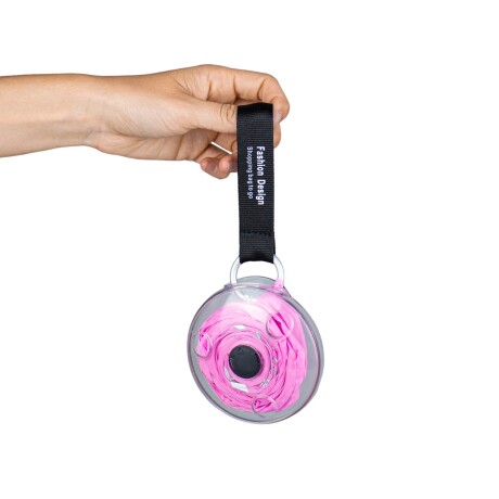 Bolsa para reutilizar enrollable Rosado