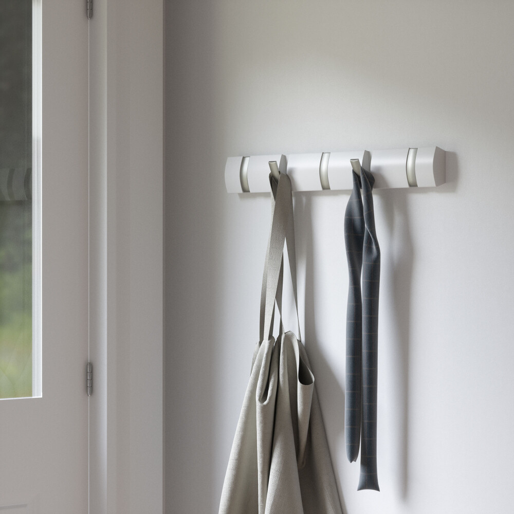 PERCHERO MADERA BLANCO UMBRA FLIP 5