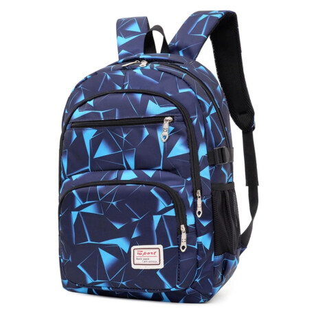 Set Mochila Bolso Monedero Alumno 3 Piezas Unisex Resistente Cyan