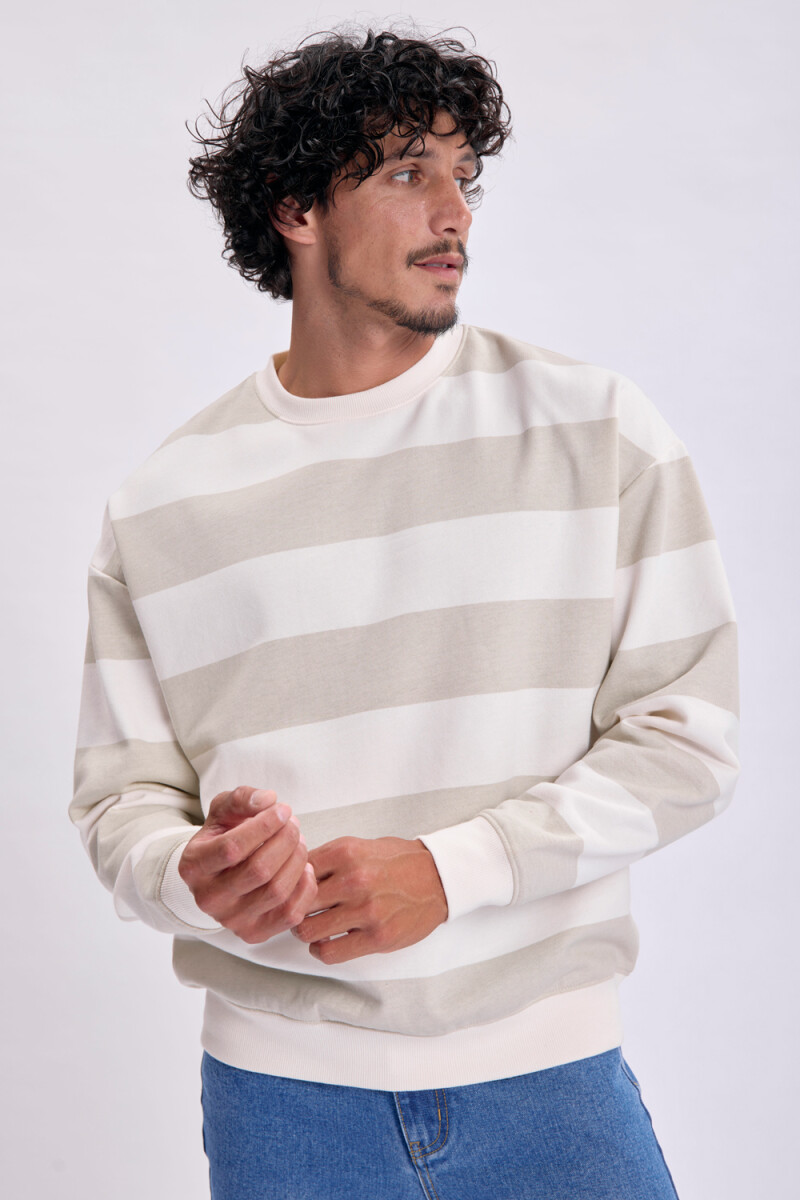 Buzo deportivo Rayas Anchas Gris