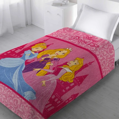 Frazada Infantil Soft 1 Plaza Princesas 150 X 200 Cm U