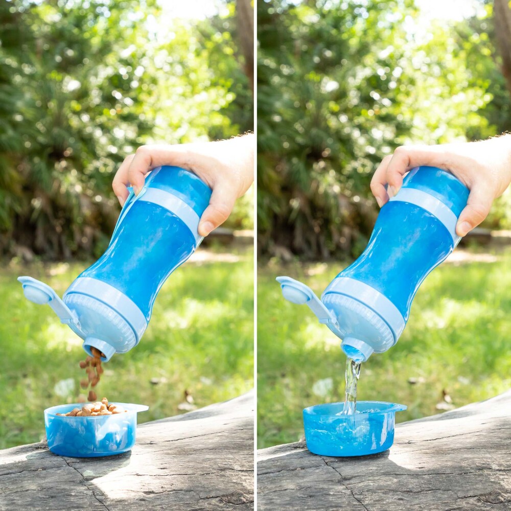 BOTELLA C/DEPÓSITO TREATS PP-BPA-LIBRE AZUL V0103141