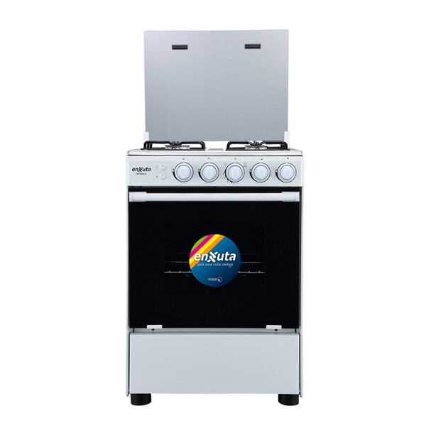 Cocina A Gas Enxuta 4 Hornallas Con Grill Cenx9604i BLANCO