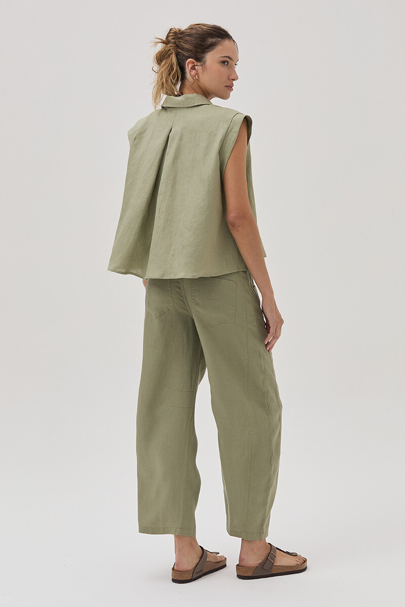 Blusa Pistacho Verde Militar
