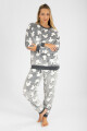 Pijama coral fleece mickey Gris melange