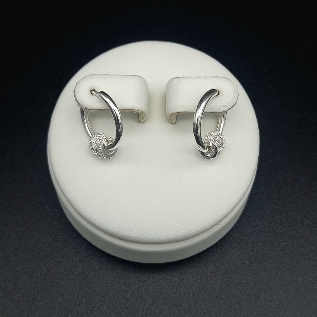 Par de aros de plata 925 con cz. 