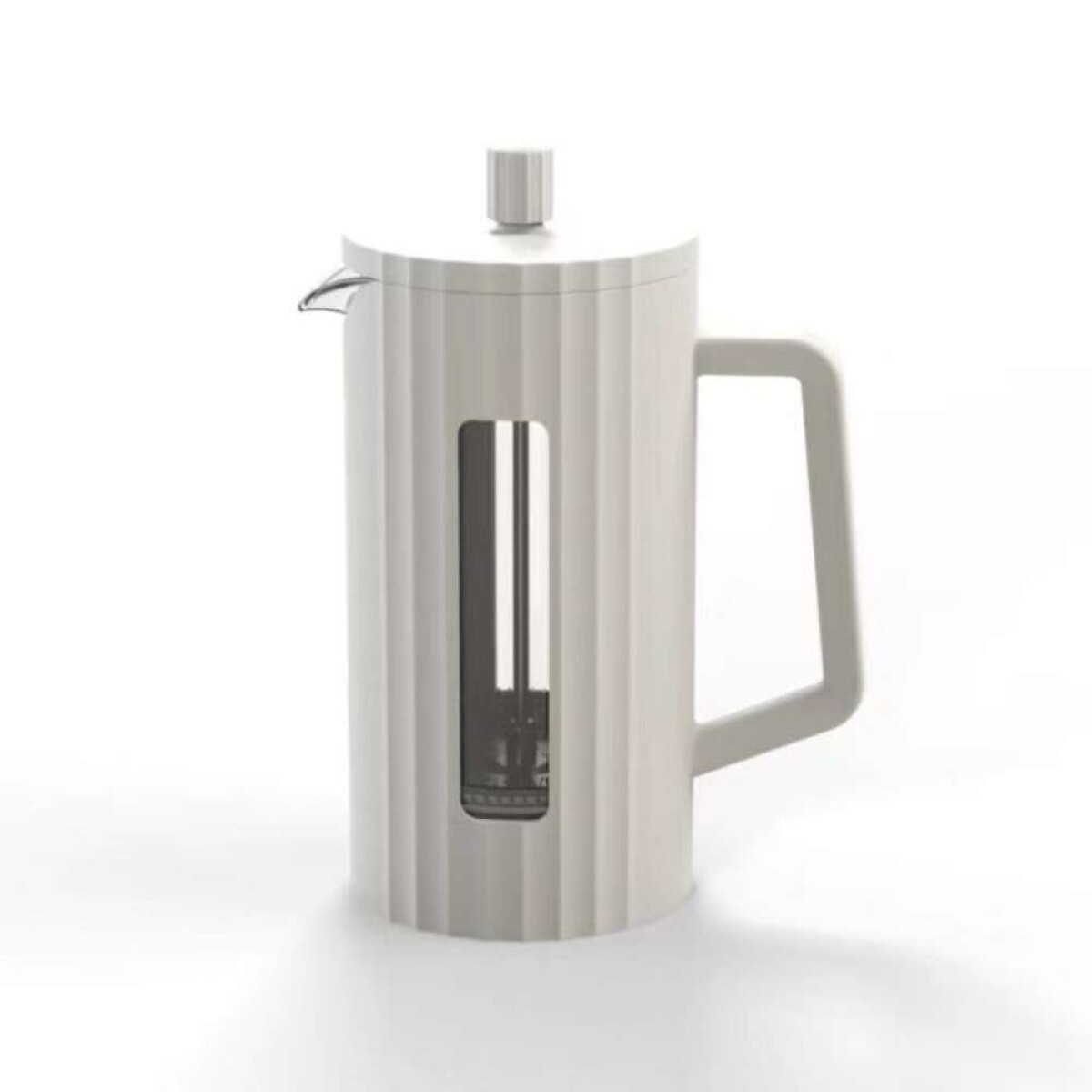 CAFETERA/TETERA FRENCH 600ML BOROSILICATO/PP - BLANCO CATANIA 