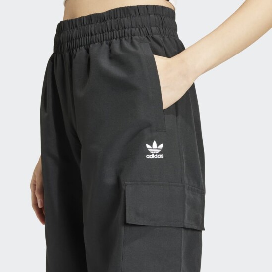 Pantalón Adidas Cargo Adicolor 3 Rayas Negro