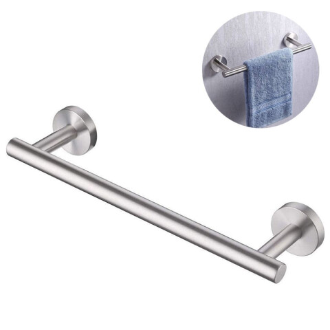 Toallero gris de acero inoxidable para amurar Toallero Gris De Acero Inoxidable Para Amurar