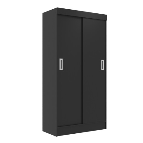 ROPERO 2 PUERTAS CORREDIZAS GUARDARROPA ARMARIO PLACARD CLOSET NEGRO