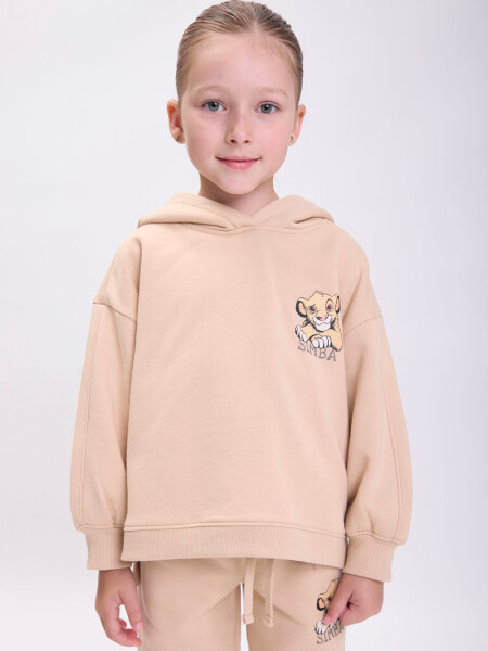 Canguro deportivo estampado Beige