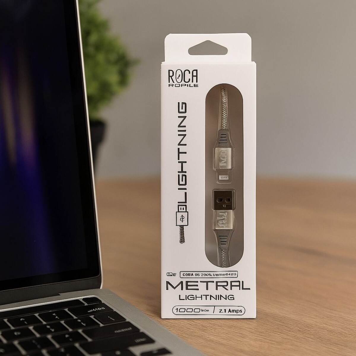 CABLE LIGHTNING ROCA REFORZADO 2.1A 