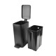Tarro de residuos 18lts acero negro mate con pedal NEGRO MATE