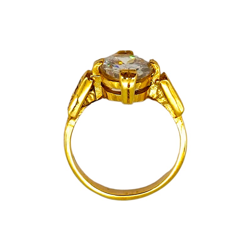 Anillo Halo Oro Bajo-Piedra Zirconia-AN8097 conpiedra