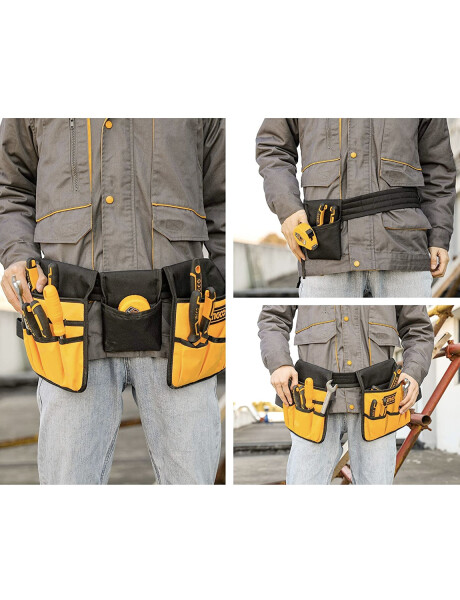 Cinturón ajustable doble Ingco porta herramientas 14 bolsillos Cinturón ajustable doble Ingco porta herramientas 14 bolsillos