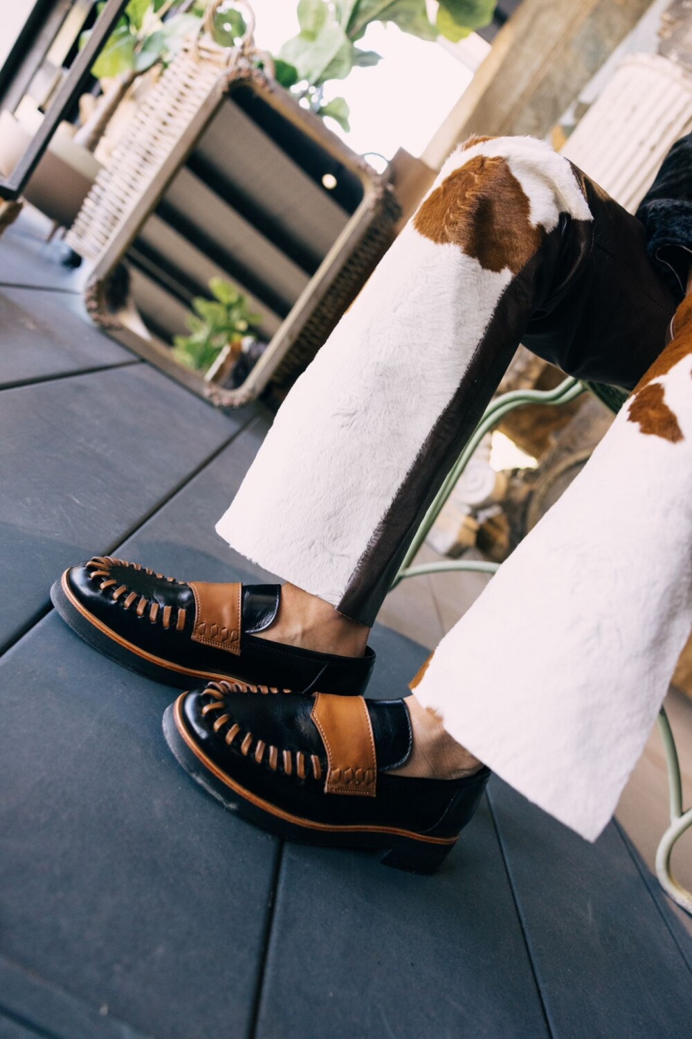 Mocasin Vol2 Negro Y Camel
