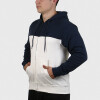 Austral MEN COTTON HOODIE WITH CONTRAST- NAVY/WHITE Marino-Blanco