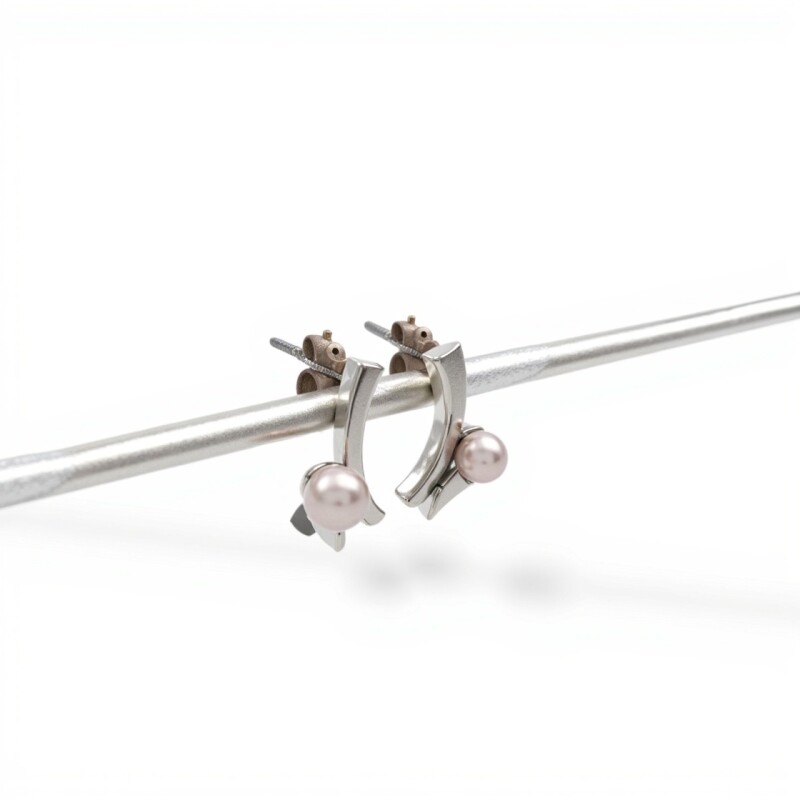 Caravanas Vintage Perlas españolas-Plata 925-Con Perla y zirconia-CA3253 conperla