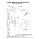 Griferia De Ducha Monocomando Linea Puelo Fv De Embutir Cromo S/Transferencia CROMO