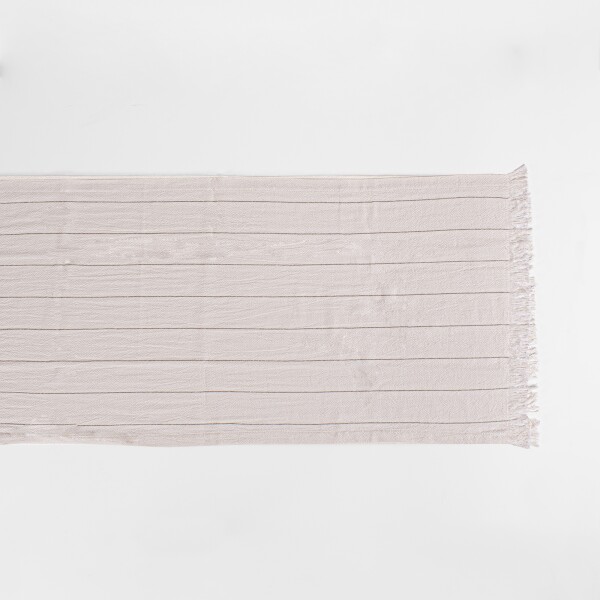 Caminero con Flecos Laos Rayitas Beige 40x240