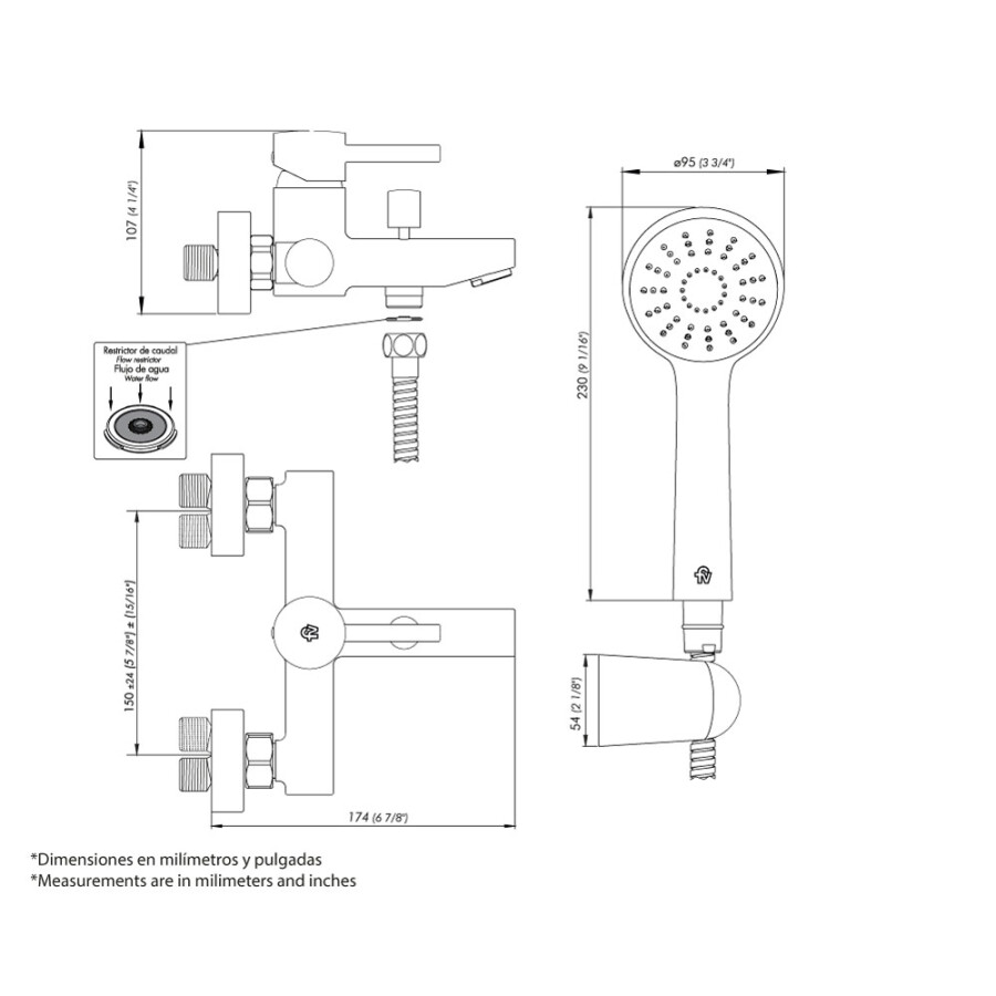 Grifería de Baño Ducha Monocomando Exterior con Transferencia Cromado Línea Lilo Grifería de Baño Ducha Monocomando Exterior con Transferencia Cromado Línea Lilo
