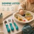 Set X3 Cubiertos Infantiles Marcus & Marcus Agarre Fácil Verde