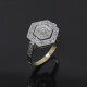 Anillo en oro 18k, platino y brillantes Anillo en oro 18k, platino y brillantes