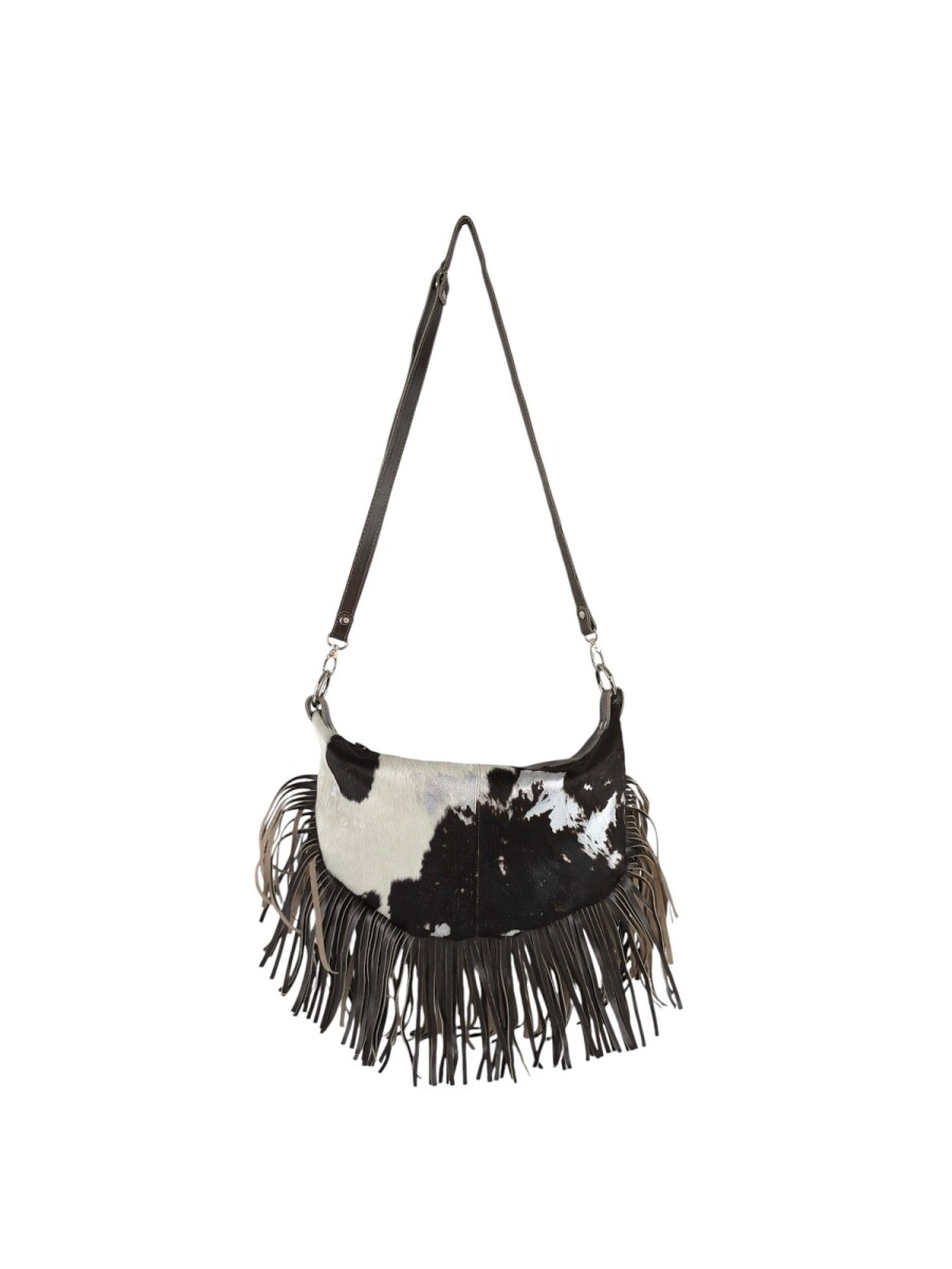 Morral con flecos - Negro 