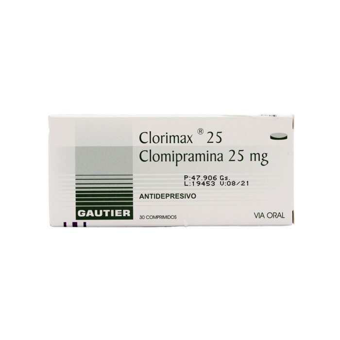 CLORIMAX 25 CJ X 30 COMPRIMIDOS única