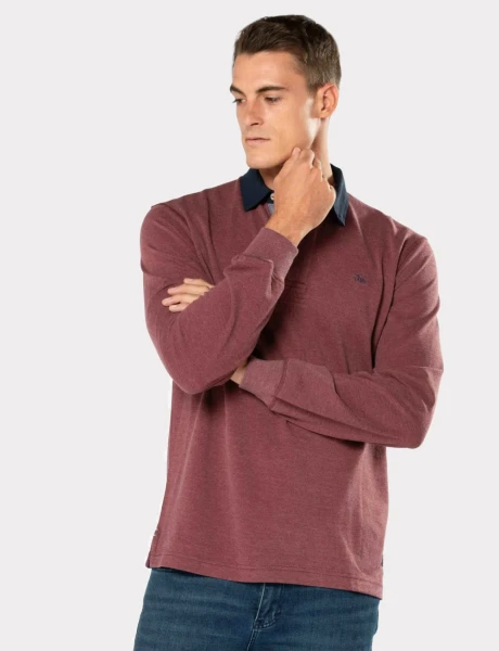 REMERA POLO LISA Bordeau
