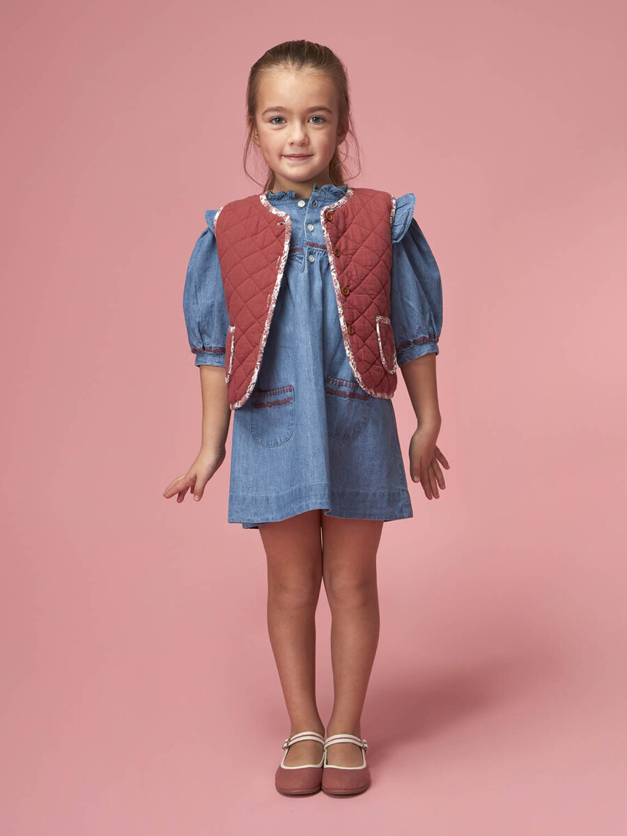 Chaleco Acolchado Reversible Berenjena
