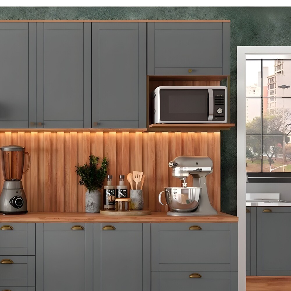 Aereo Americana 60 con Tiradores Oro Gris Aereo Americana 60 con Tiradores Oro Gris