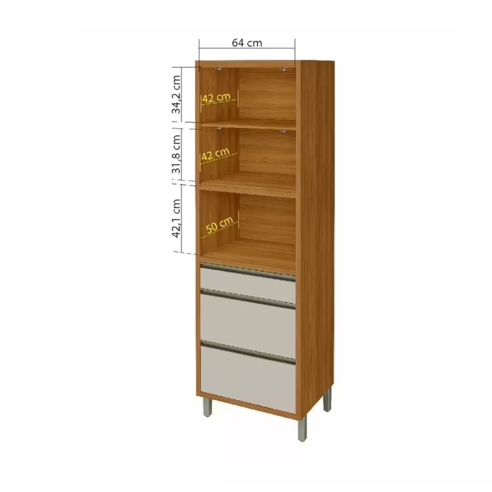 Armario Baronesa 1 puertas 3 cajones Off White Armario Baronesa 1 Puertas 3 Cajones Off White