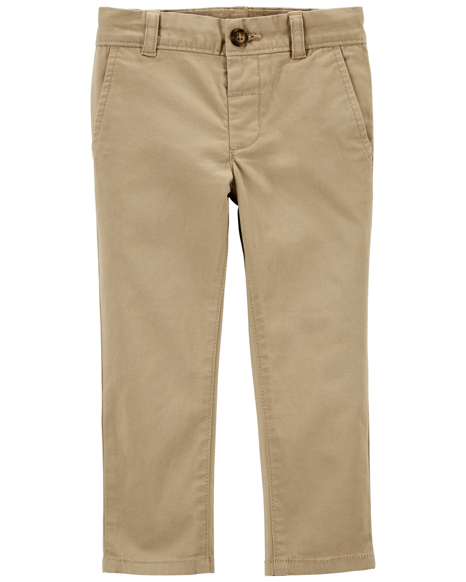 Pantalón de sarga clásico color beige 0