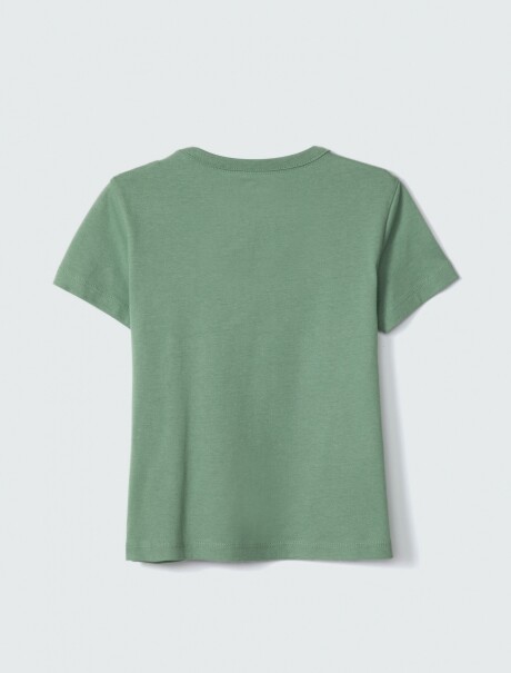 CAMISETA INFANTIL CON ESTAMPA VERDE