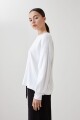 Sweatshirt con botones blanco