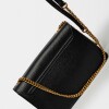 Bandolera Lola En Efecto Cuero Graneado Negro
