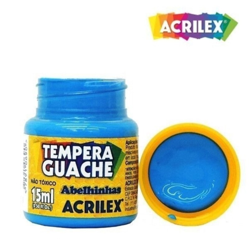 Témpera 15Ml Azul Celeste Acrilex #Témpera Acrilex 15Ml Azul Celeste