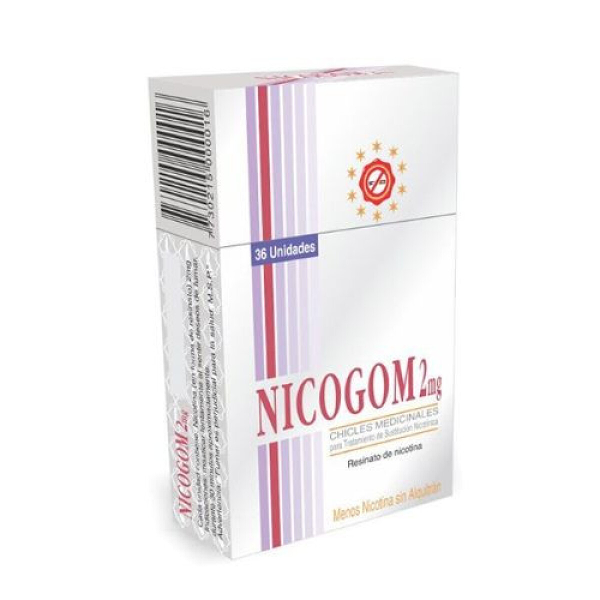 Nicogom 36 Piezas – Chicles Sustitutivos de Nicotina 